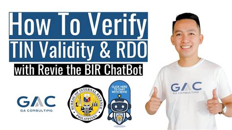 revie bir chatbot|How To Verify Your TIN and RDO Code with Revie .